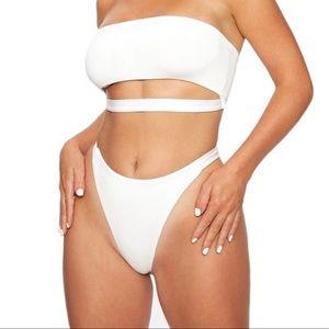 Strapless White Bikini